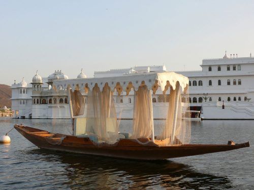 A small boat on-Lake Pichola Udaipur