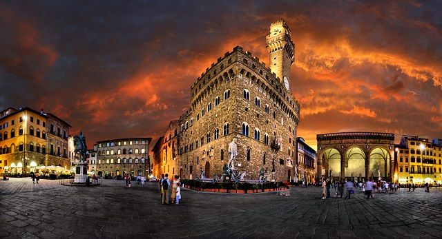 Piazza della Signoria in Firenze, Italy