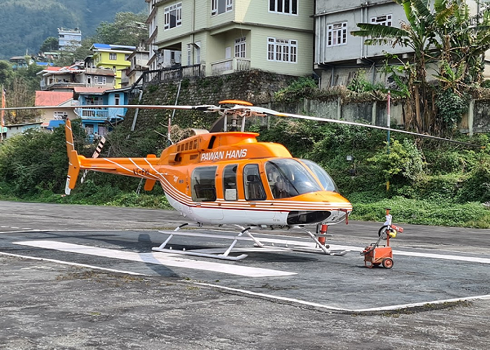 helicopter ride in gangtok