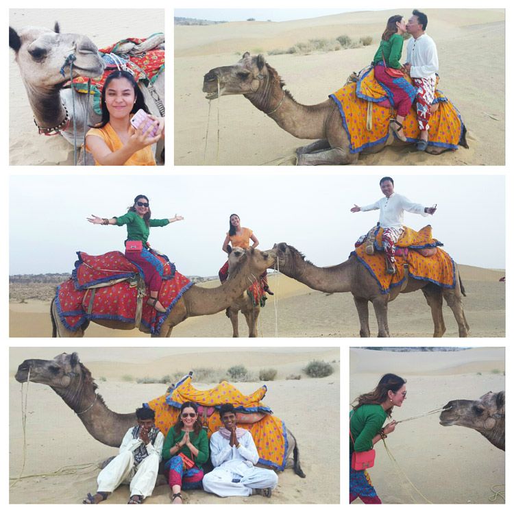 Out for camel safari in the Thar Desert , Rajasthan