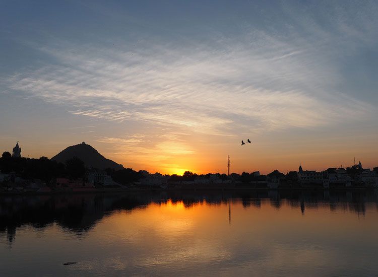 Sunset View at Pushkar Lake