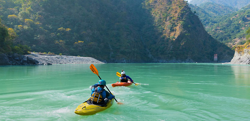 Kayaking at Rishikesh, Uttarakhand
