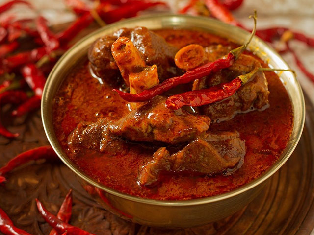 Laal maans is a meat curry from Rajasthan