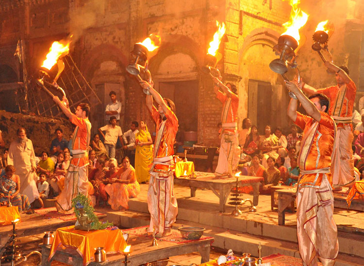 Attend the Ganga Arti in Varanasi