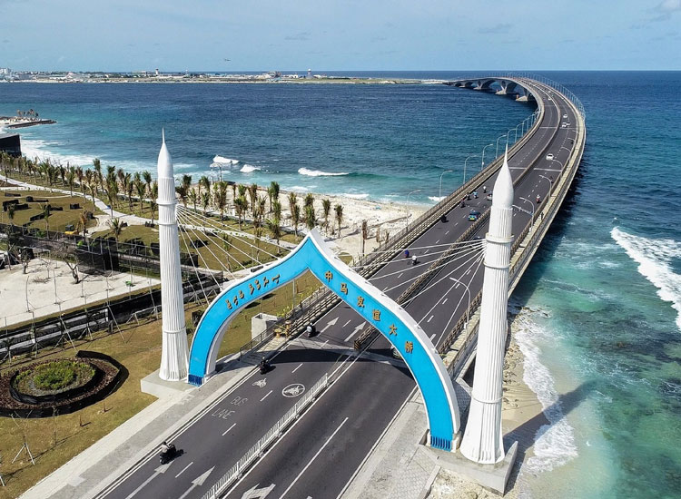 Sinamalé Bridge in Maldives